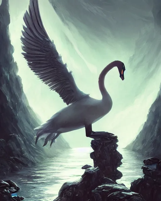 swan fantasy art