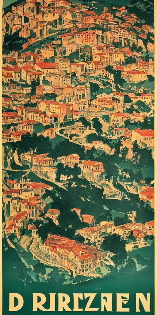 Prompt: a vintage poster of drei zinnen, italy 1 9 2 0