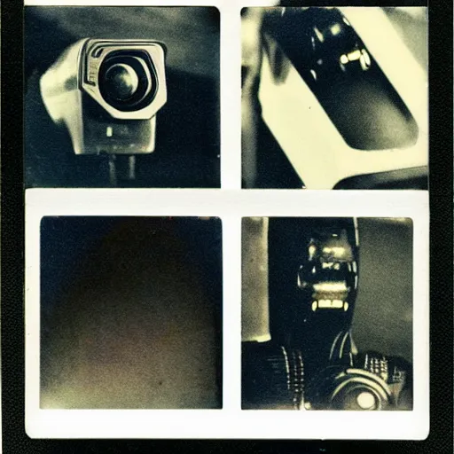 Prompt: polaroid cyberpunk robotic modifications by Tarkovsky