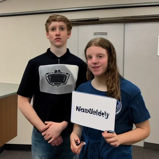 Prompt: Noah Headley and Chloe Christie in Cybersecurity