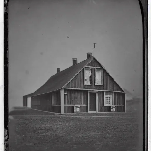 Image similar to A spaceship exterior, ambrotype