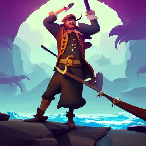 Image similar to painting jack the pirate on sea of thieves game avatar hero smooth face median photoshop filter cutout vector behance hd by jesper ejsing, by rhads, makoto shinkai and lois van baarle, ilya kuvshinov, rossdraws, illustration, art by ilya kuvshinov and gustav klimt