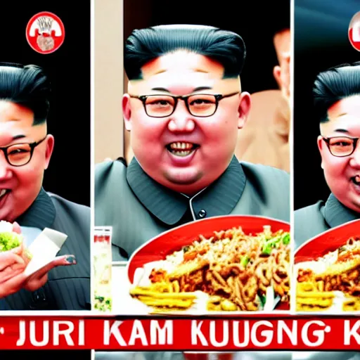 Image similar to Kim Jong-un Mukbang.