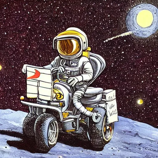 Sad Astronaut Sitting On Planet Alone Stock Illustration 1650991813