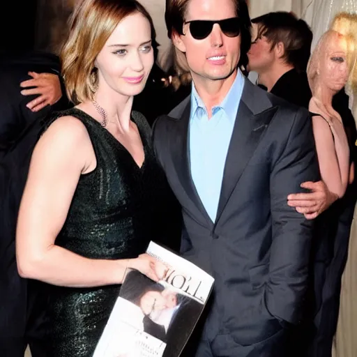 Prompt: emily blunt holding tom cruise's head, edge of tomorrow