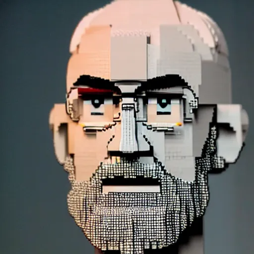 Prompt: lego michael stipe