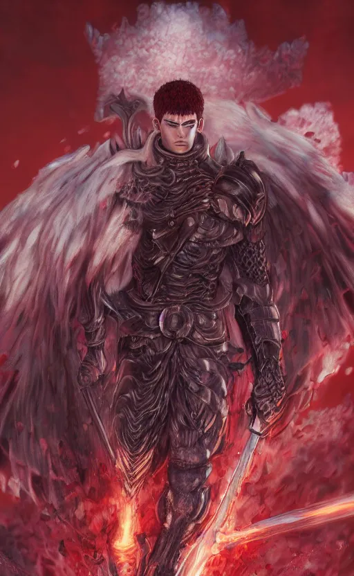 Prompt: full body shot Guts Berserk fan art, digital 2d, extremely detailed, made by wlop, maxwell boas, Naranbaatar Ganbold