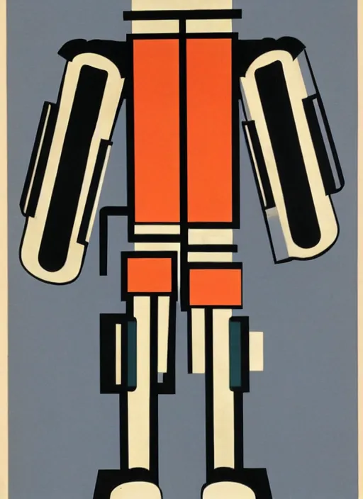 Image similar to warrior robots by Jan Tschichold, De Stijl, Constructivist