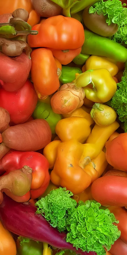 Image similar to photo of skin colored vegetables, 8 k, photorealistic, higly detailed