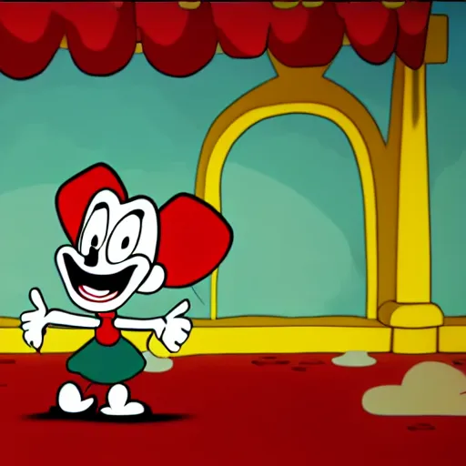 Image similar to Cuphead animation, cuphead screenshot, clown