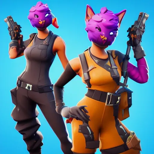 Prompt: fortnite kitten skin