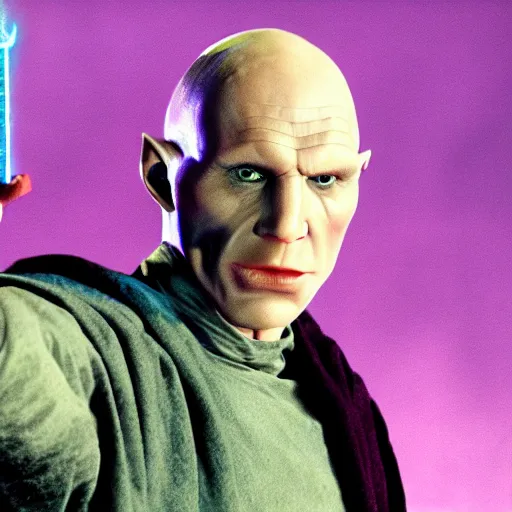 Image similar to lord voldemort as mace windu