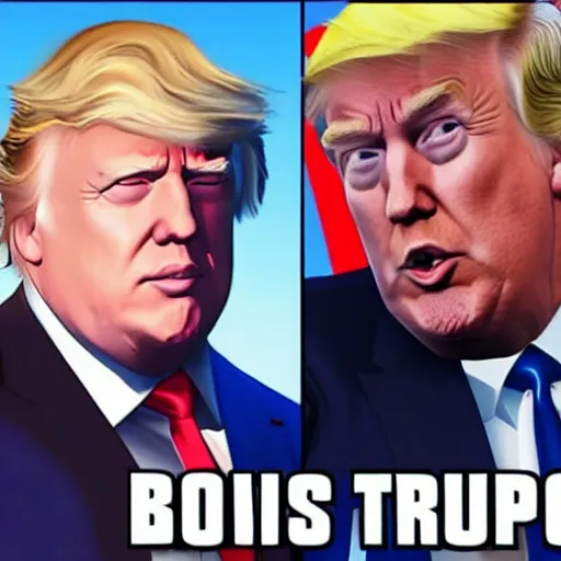 Image similar to boris johnson and trump in heist gear GTA V loading screen