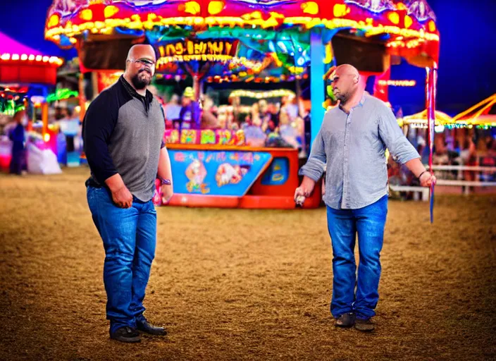 Prompt: photo still of sinbad at the county fair!!!!!!!! at age 3 6 years old 3 6 years of age!!!!!!!! playing ring toss, 8 k, 8 5 mm f 1. 8, studio lighting, rim light, right side key light