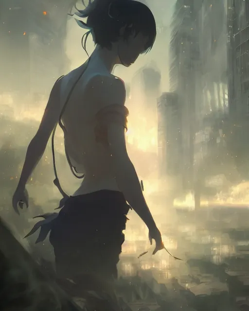 Prompt: ghostly vertical figures in dark smoke, scenic full shot, ambient lighting, detailed face, by makoto shinkai, stanley artgerm lau, wlop, rossdraws, no people