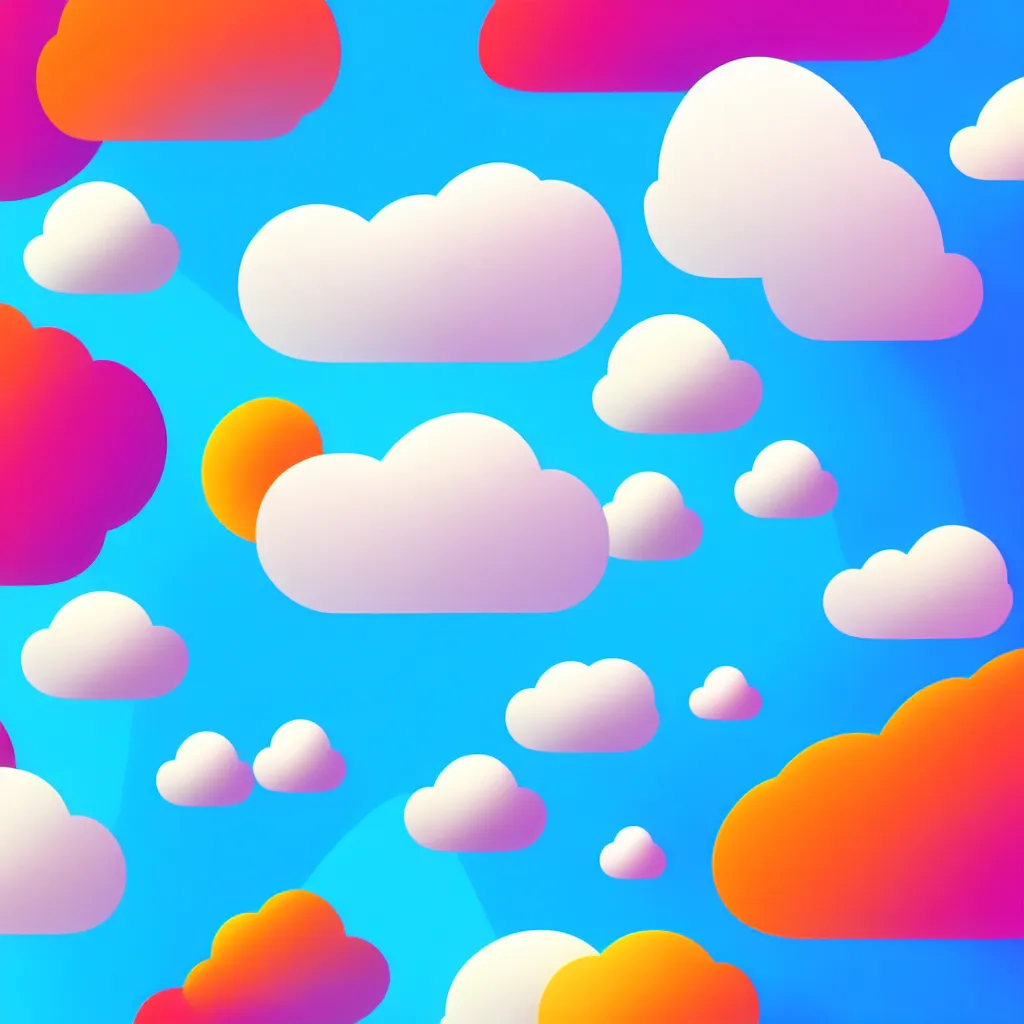 Image similar to a simple micro-service deployed to a public cloud, security, attack vector, trending on Artstation, painting by Jules Julien, Leslie David and Lisa Frank, muted colors with minimalism