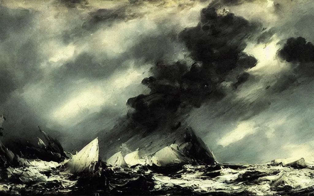Image similar to a beautiful painting representative of the art style of peder balke
