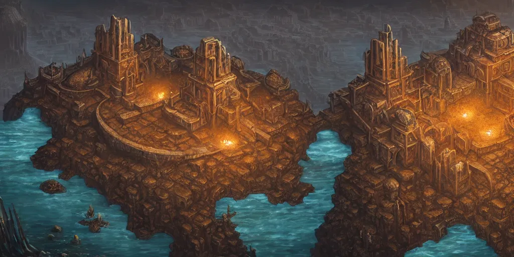 Prompt: a sprawling temple city rises from the salt dunes, caves of qud, matte oil painting, chrome, cathedral, retrofuturistic, concept art, science fantasy, mutant, rpg, epic, rust, salt, jungle, dungeons & dragons, sharp focus, award - winning, extremely detailed, 4 k, 8 k