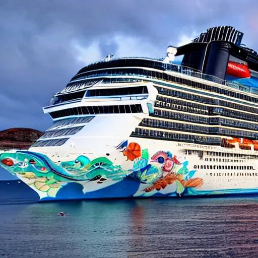 Prompt: olsen the norwegian cruise ship, realistic, hdr, hdd, clear image,