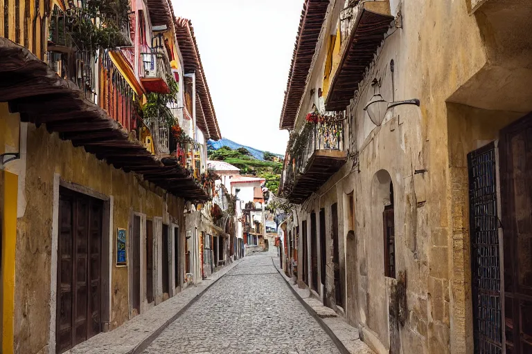 Image similar to Cinematography of navalguijo street in Avila by Emmanuek Lubensky