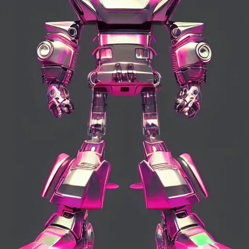 Image similar to 80s futuristic retro digimon robot character, colorful chrome:: by beeple and James Gilleard and Justin Gerard :: ornate, dynamic, particulate, intricate, elegant, highly detailed, centered, artstation, smooth, sharp focus, octane render, 3d