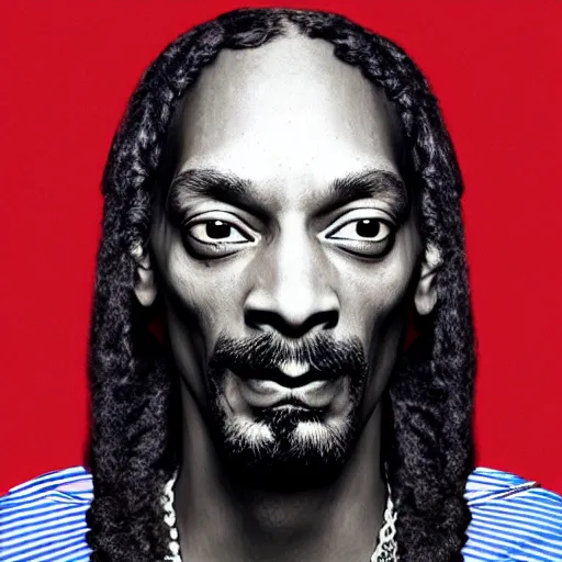 Image similar to Snoop Dogg smiled sweetly red eyes, nothing superfluous, photorealism