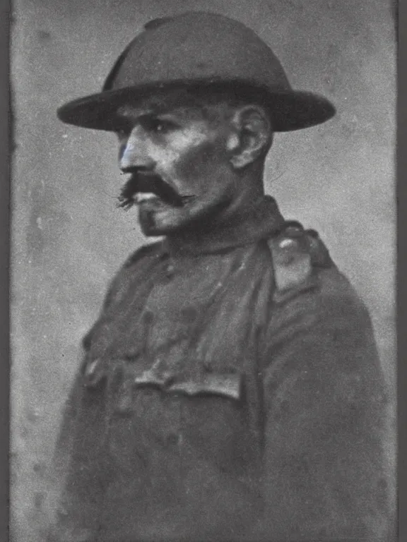 Image similar to portrait of death god, ww1 photo, grainy, high detail, high resolution,
