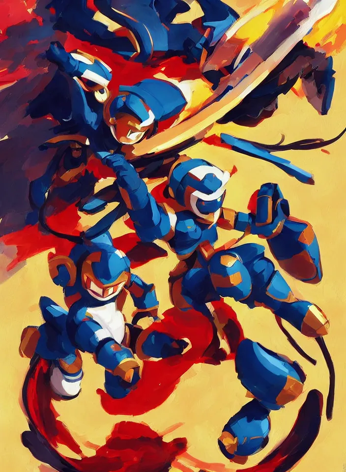 Image similar to orientalist painting of a ninja megaman x zero, in the style of syd mead, by greg tocchini, by james gilleard