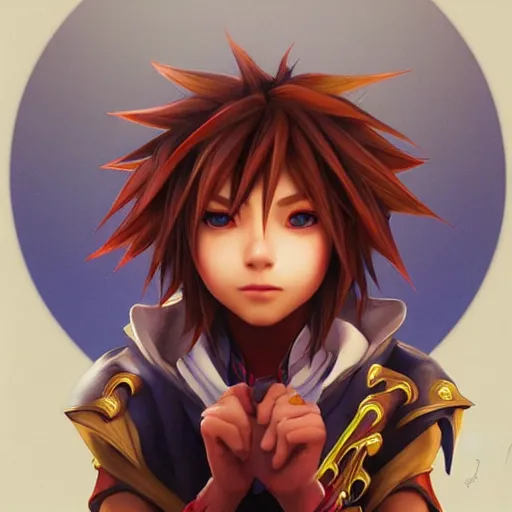 Prompt: sora from kingdom hearts, intricate, highly detailed, digital painting, artstation, concept art, matte, sharp focus, illustration, art by artgerm and greg rutkowski and alphonse mucha