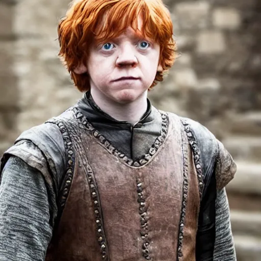 Image similar to rupert grint as ron weasley in game of thrones