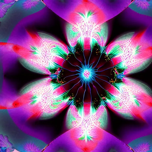 Prompt: fractal flower