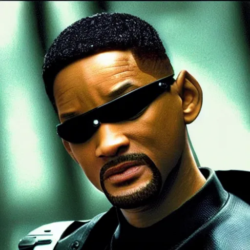 Prompt: will smith as neo in the matrix movies, cinematic, very detailed, photorealistic