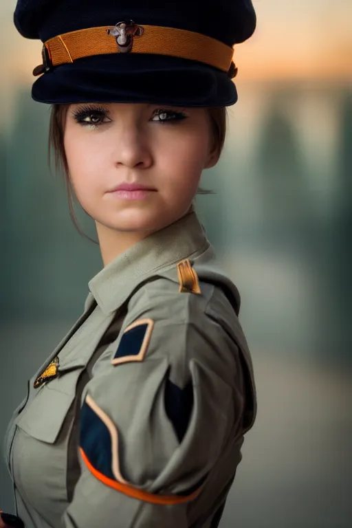 Image similar to a beautiful female guard from oblivion shyly posing on camera, symmetrical, cinematic, elegant, dawn light, real dlsr photography, sharp focus, 4 k, ultra hd, sense of awe