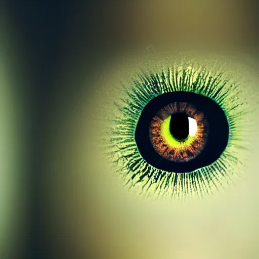 Image similar to Translucent multicolored eyes, reflections, wall of eyes, hd photograph