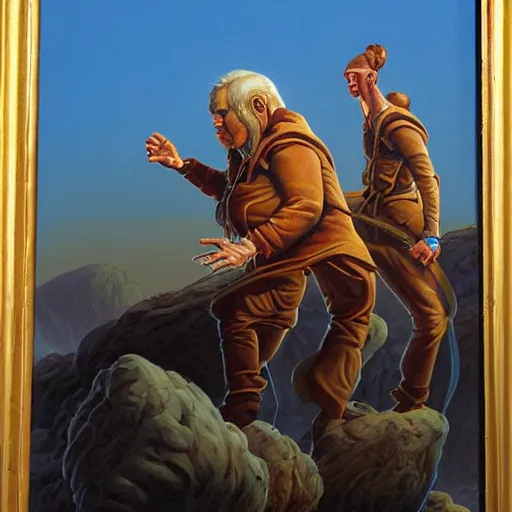 Image similar to A painting in the style of Michael Whelan