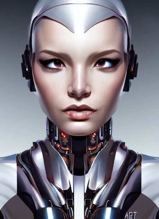 Prompt: portrait of a cyborg woman by Artgerm, (((((face turns left))))) ((((((((((face turns right)))))))))), eyes closed , biomechanical, hyper detailled, trending on artstation