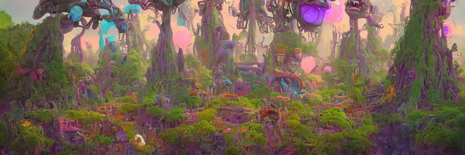 Image similar to a beautiful painting of an aaahh!!! real monsters park by james gurney and beeple | engine :. 3 | portrait