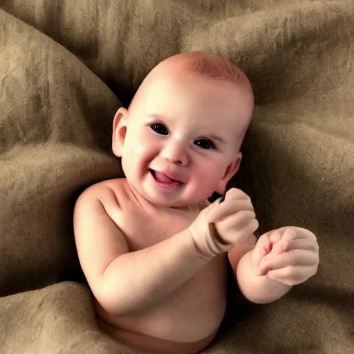 Prompt: really cute baby maggot