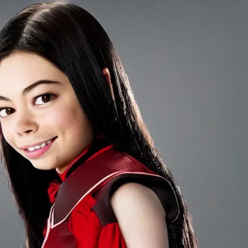 Image similar to Miranda Cosgrove as Meilin Lee in disney turning red live action, 8k full HD photo, cinematic lighting, anatomically correct, oscar award winning, action filled, correct eye placement,