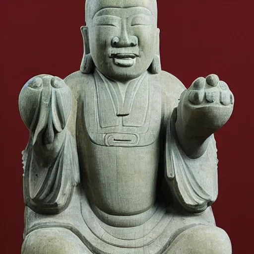 Prompt: the ancient Chinese figure,by Wu Daozi