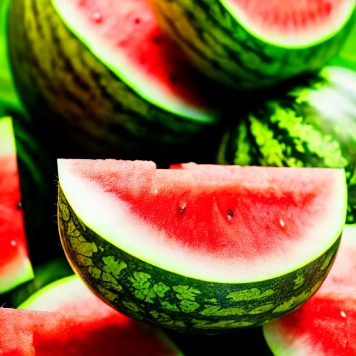 Image similar to a kiwi fruit merged with a watermelon! Ultra realistic! 25mm f/1.7 ASPH Lens!