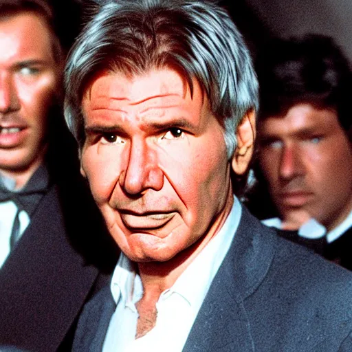 Prompt: harrison ford sneezing