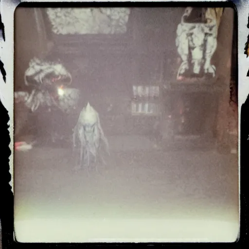 Image similar to summon rot witch fade, ritual aftermath gone wrong, a polaroid photo taken by guillermo del toro