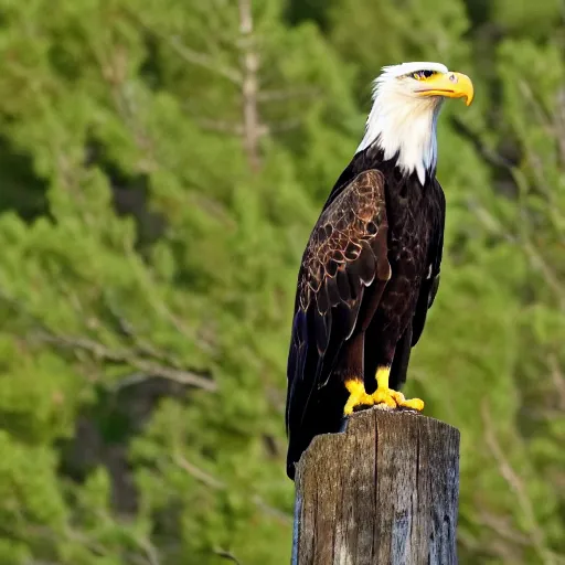 Prompt: a black spotted bald eagle, award winning nature photography t