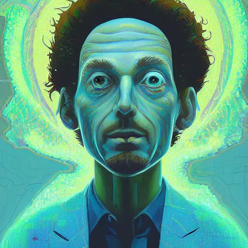 Image similar to lucky ai pixel god portrait by gaston bussierre and charles vess and james jean and erik jones and rhads, inspired by rick and morty, epic, funny, huge scale, beautiful fine face features, intricate high details, sharp, ultradetailed