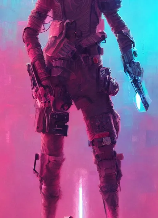 Prompt: a portrait of a futuristic cyberpunk british longhair cat soldier in war scene, epic scene, epic lighting, pink vibe, by greg rutkowski