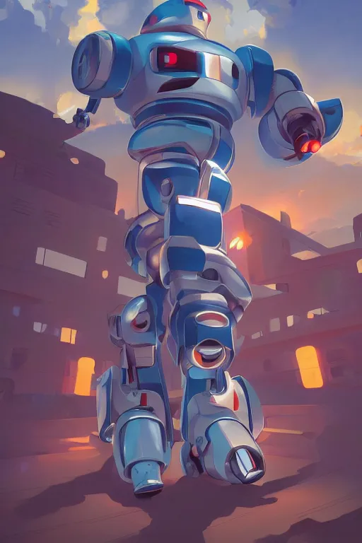 Image similar to metabots medabots medarotto medarot robot minimalist comics, behance hd by jesper ejsing, by rhads, makoto shinkai and lois van baarle, ilya kuvshinov, rossdraws global illumination ray tracing hdr radiating a glowing aura