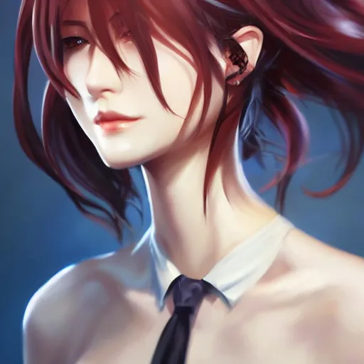 Image similar to kurisu makise, elegant, ultra highly detailed, digital painting, smooth, sharp focus, artstation, pixiv, art by ina wong, bo chen, artgerm, rossdraws, sakimichan