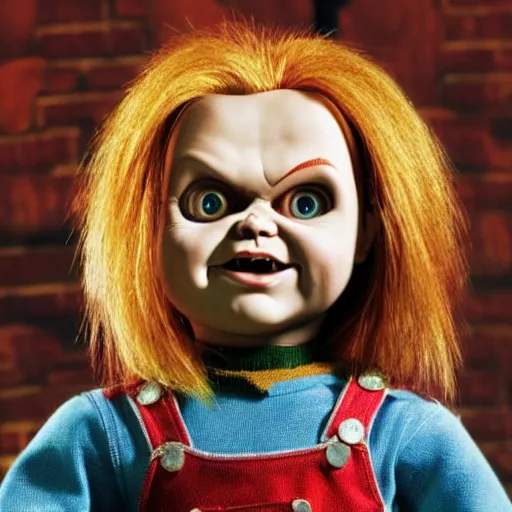 Image similar to Chucky the killer doll on an episode of Full House 8k