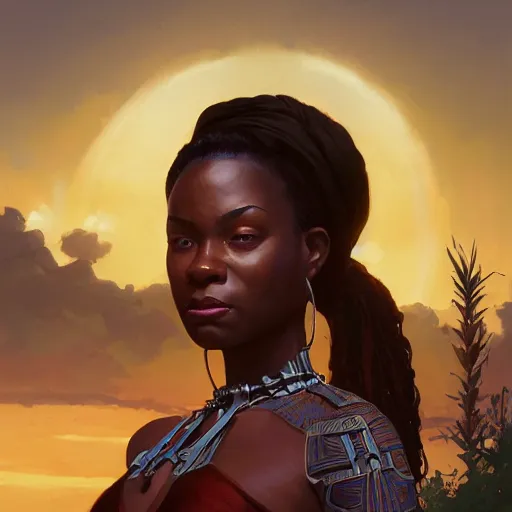 Image similar to highly detailed portrait of an african american woman in superhero costume in gta v, stephen bliss, unreal engine, fantasy art by greg rutkowski, loish, rhads, ferdinand knab, makoto shinkai and lois van baarle, ilya kuvshinov, rossdraws, tom bagshaw, global illumination, radiant light, detailed and intricate environment